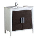 Fine Fixtures Imperial 2 Vanity Cabinet 36 Inch Wide - Grey And White