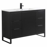 Fine Fixtures Opulence Vanity Cabinet 48" Wide - Matte Black