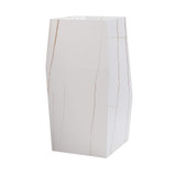 Fine Fixtures Canyon Pedestal Sink 15" Wide White With Gold Grains Sintered - CN15WG