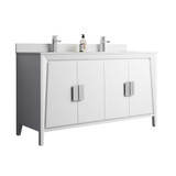 Fine Fixtures Imperial 2  Vanity Cabinet 60 Inch Wide - White