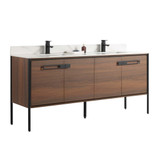 Fine Fixtures OK72WB Oakville Vanity Cabinet 72" Wide -  Walnut Ebony