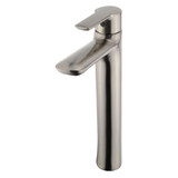 Fine Fixtures Round Single Handle Vessel Faucet - Single Hole - Satin Nickel - FAV4SN