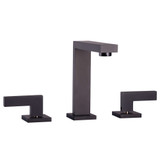Fine Fixtures Square Bathroom Faucet - Three Hole - Black Matte - FAS3BL