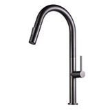 Fine Fixtures Stream Pull-Out Kitchen Faucet - Gun Black - FAK1GB