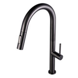 Fine Fixtures Stream Pull-Out Kitchen Faucet - Gun Black - FAK1GB