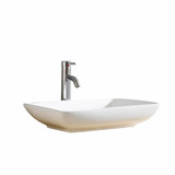 Fine Fixtures Modern Rectangular Vessel Sink 19 X 16 Inch - Single Hole - White - MV1916W