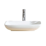 Fine Fixtures Modern Rectangular Vessel Sink 19 X 16 Inch - Single Hole - White - MV1916W