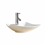 Fine Fixtures Modern Triangular Vessel Sink White - Single Hole - 18.88 x 16.94 inches - MV1917TW