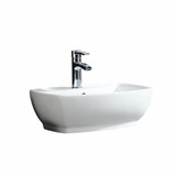 Fine Fixtures Modern Vessel Sink 22 Inch X 16 Inch - Single Hole - White - MV2216W