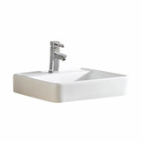 Fine Fixtures Modern Vessel Sink Square 20 Inch X 20 Inch with No Faucet Hole - White - MV2020SW