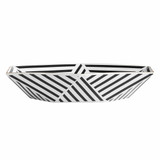 Fine Fixtures Modern Elongated Hexagon Vessel Sink 25 Inch X 16 Inch - Black - MV2516BW