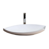 Fine Fixtures Modern Vessel Sink Irregular 15 3/4 Inch X 15 3/4 Inch - White - MV2915TE