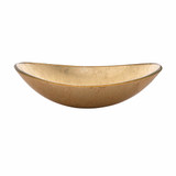 Fine Fixtures MV2013GD Modern Oval Glass Vessel Sink   - Golden  - 20 Inch X 13 Inch