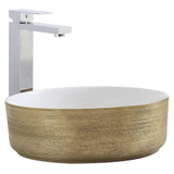 Fine Fixtures LV1515BG Luxury Round Vessel Sink 15 Inch X 15 Inch - Brushed Gold