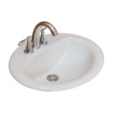 Fine Fixtures 20 Inch x 17 Inch Drop In Lavatory Sink - White - DI2017W