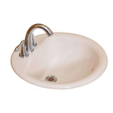 Fine Fixtures 19 Inch x 19 Inch Round Drop In Lavatory Sink - Biscuit - DI1919BI