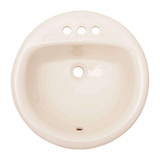 Fine Fixtures 19 Inch x 19 Inch Round Drop In Lavatory Sink - Biscuit - DI1919BI