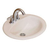 Fine Fixtures 20 Inch x 17 Inch Drop In Lavatory Sink - Biscuit - DI2017BI