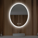 Blossom Oval 24'' Wide x 36" High LED Mirror With Frosted Sides - LED M6 2436