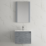 Blossom 008 24 15 C Paris 24" Floating Bathroom Vanity With Sink - Metal Grey