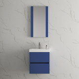 Blossom Valencia 20" Floating Bathroom Vanity With Sink & Medicine Cabinet - Navy Blue - V8016 20 25 MC