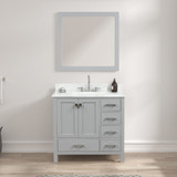 Blossom Geneva 36" Freestanding Bathroom Vanity With Countertop & Undermount Sink - Metal Grey - V8026 36 15 CT