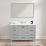 Blossom 026 48 15 CT Geneva 48" Freestanding Bathroom Vanity With Countertop & Undermount Sink - Metal Grey