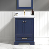 Blossom 027 24 25 CT Copenhagen 24" Freestanding Bathroom Vanity With Countertop & Undermount Sink - Navy Blue