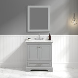 Blossom Copenhagen 30" Freestanding Bathroom Vanity With Countertop, Undermount Sink & Mirror - Metal Grey - V8027 30 15 CT M
