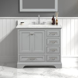 Blossom Copenhagen 36" Freestanding Bathroom Vanity With Countertop & Undermount Sink - Metal Grey - V8027 36 15 CT