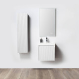 Blossom Positano 20" Floating Bathroom Vanity with Sink & Side Cabinet - Matte White - V8028 20 01 A SC