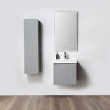 Blossom Positano 20" Floating Bathroom Vanity with Sink & Side Cabinet - Light Grey - V8028 20 15 A SC