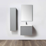 Blossom Positano 24" Floating Bathroom Vanity with Sink & Side Cabinet - Light Grey - V8028 24 15 A SC
