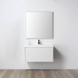 Blossom 028 36 01 A Positano 36" Floating Bathroom Vanity with Sink - Matte White