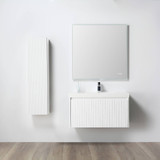 Blossom Positano 36" Floating Bathroom Vanity with Sink & Side Cabinet - Matte White - V8028 36 01 A SC