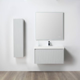 Blossom Positano 36" Floating Bathroom Vanity with Sink & Side Cabinet - Light Grey - V8028 36 15 A SC