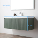 Blossom 028 48S 27 A Positano 48" Floating Bathroom Vanity with Single Sink - Aventurine Green