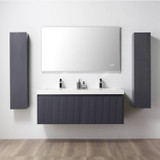 Blossom 028 60 26 A 2SC Positano 60" Floating Bathroom Vanity with Sink & 2 Side Cabinet - Night Blue