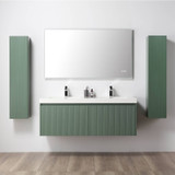 Blossom Positano 60" Floating Bathroom Vanity with Sink & 2 Side Cabinet - Aventurine Green - V8028 60 27 A 2SC