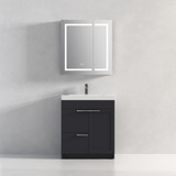 Blossom Hanover 30" Freestanding Bathroom Vanity with Sink - Charcoal - V8029 30 28 A