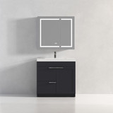 Blossom Hanover 36" Freestanding Bathroom Vanity with Sink - Charcoal - V8029 36 28 A