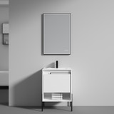 Blossom 031 24 01 C Turin 24" Freestanding Bathroom Vanity with Sink - Matte White