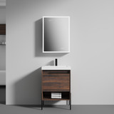 Blossom 031 24 30 A Turin 24" Freestanding Bathroom Vanity with Sink - Cali Walnut