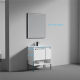 Blossom 031 30 01 C Turin 30" Freestanding Bathroom Vanity with Sink - Matte White