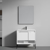 Blossom  031 36 01 C Turin 36" Freestanding Bathroom Vanity with Sink - Matte White