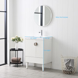 Blossom 033 24 01 CH A Oslo 24" Freestanding Bathroom Vanity with Sink - White