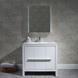 Blossom  014 36 01 C Milan 36" Freestanding Bathroom Vanity With Sink - Glossy White