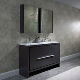 Blossom Milan 48" Freestanding Bathroom Vanity With Double Sink & Mirror - Silver Grey - V8014 48 16 DM