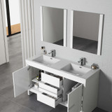 Blossom 014 60 01 A Milan 60" Freestanding Bathroom Vanity With Sink - Glossy White