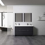 Blossom Milan 60" Freestanding Bathroom Vanity With Sink & Mirror- Silver Grey - V8014 60 16 M